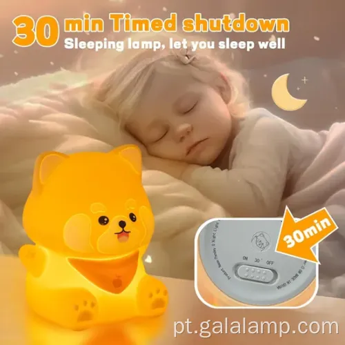 Lâmpada de panda vermelha fofa com recurso de toque recarregável